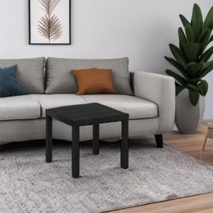 Furinno Classic Homey Square Parsons Side End Table – 1-Pack (Black)