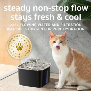 Veken Stainless Steel Cat Water Fountain