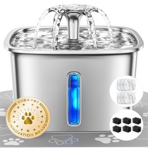 Veken Stainless Steel Cat Water Fountain