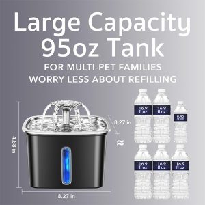 Veken Stainless Steel Cat Water Fountain