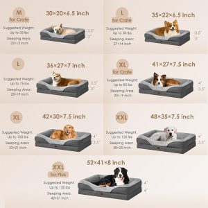 EHEYCIGA Memory Foam XL Dog Bed