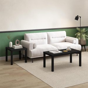 Furinno Classic Homey Square Parsons Side End Table – 1-Pack (Black)