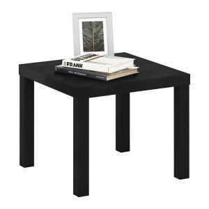 Furinno Classic Homey Square Parsons Side End Table – 1-Pack (Black)