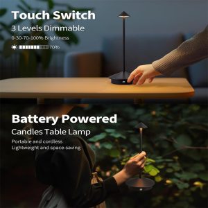 Modern Cordless Table Lamp Set