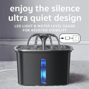 Veken Stainless Steel Cat Water Fountain
