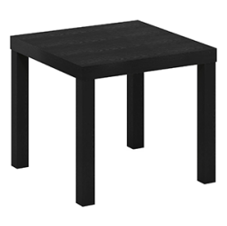 Furinno Classic Homey Square Parsons Side End Table – 1-Pack (Black)