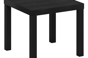 Furinno Classic Homey Square Parsons Side End Table – 1-Pack (Black)