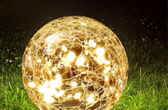 Solar Globe Lights Outdoor – Waterproof Cracked Glass Ball Lights for Garden, Patio, Yard & Backyard Décor
